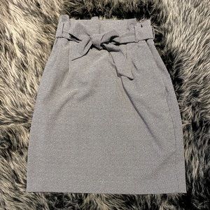 Belted Paperbag Skirt